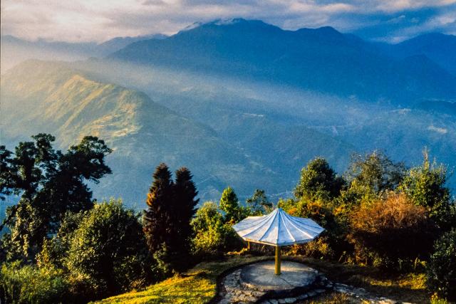 The view from the hotel in Pelling