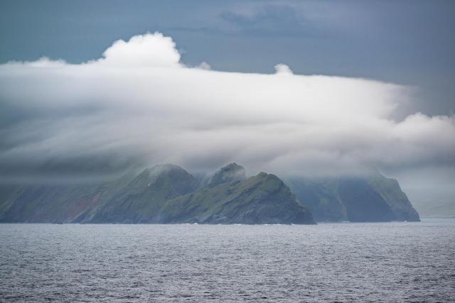 Die Shetlandinseln unter Wolken