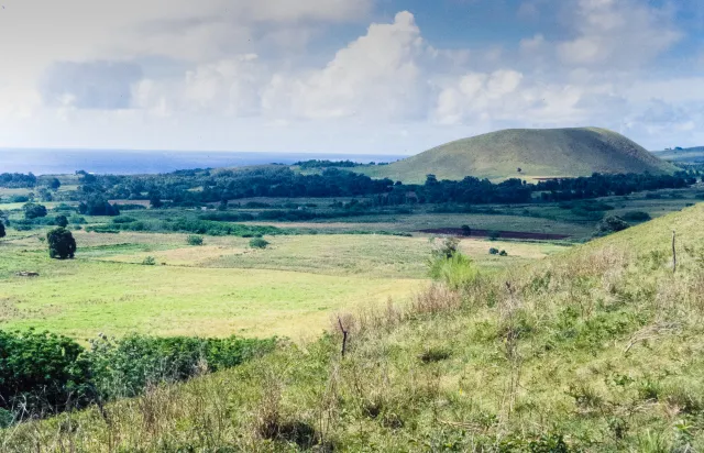 The beautiful landscape of Easter Island