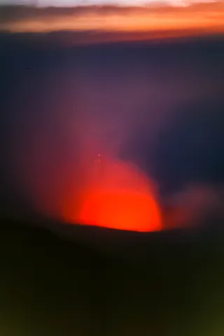 At dusk on the crater rim