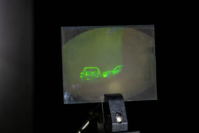 White light hologram generated with an argon laser