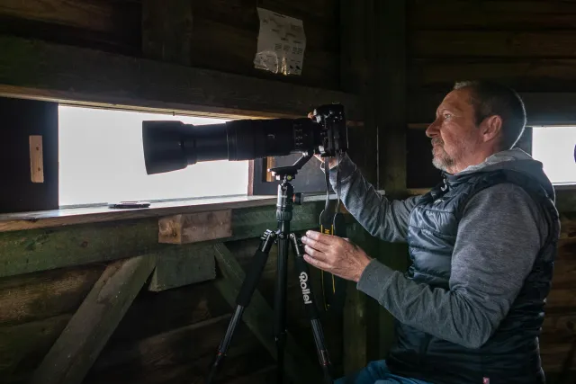 Observation hut on the Beltringharder Koog