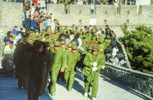 Military on the Great Wall of China