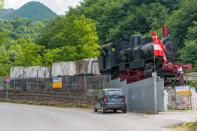 Marmortransport per Eisenbahn