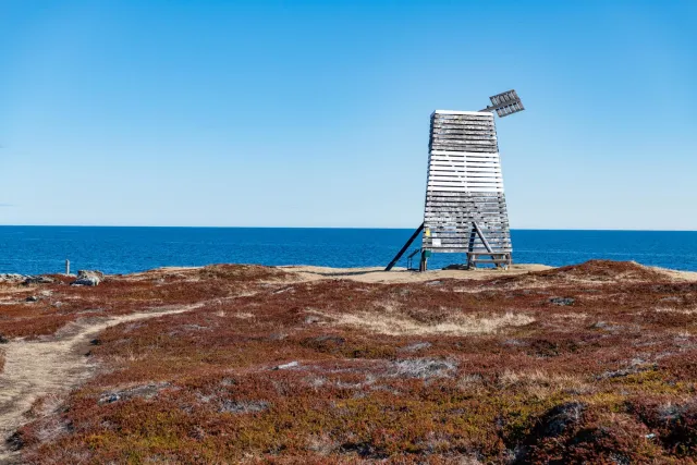 Die Holzbake im Vogelschutzgebiet Ekkerøy