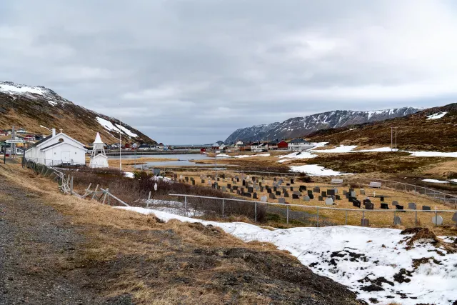 Arrive at base camp on the North Cape