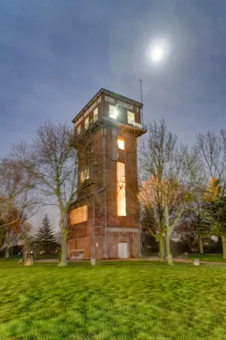 Hammerkopfturm über dem Wetterschacht 3 im Stadtteil Schwerin