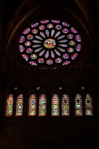 Die Kathedrale von León in Spanien