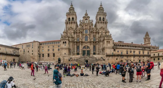 Die Kathedrale von Santiago de Compostela, das Ziel des Jakobsweges