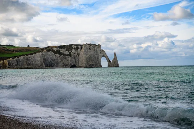 The chalk cliffs of Étretat