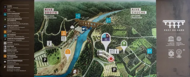 Site plan at the Pont du Gard