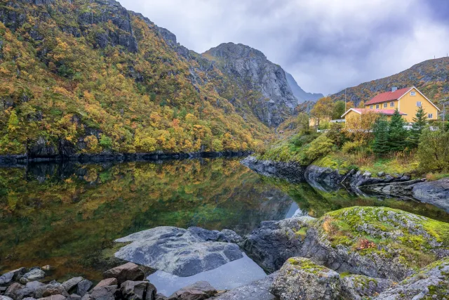 Spiegelung auf den Lofoten