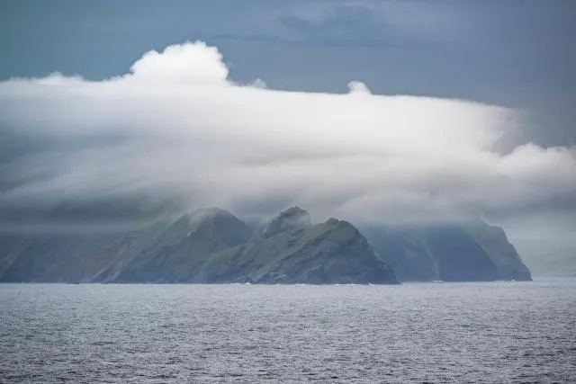 The Shetland Islands under clouds